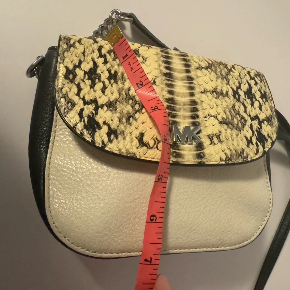 #201 Michael Michael Kors Python Half Dome Small Crossbody Bag - Picture 8 of 16